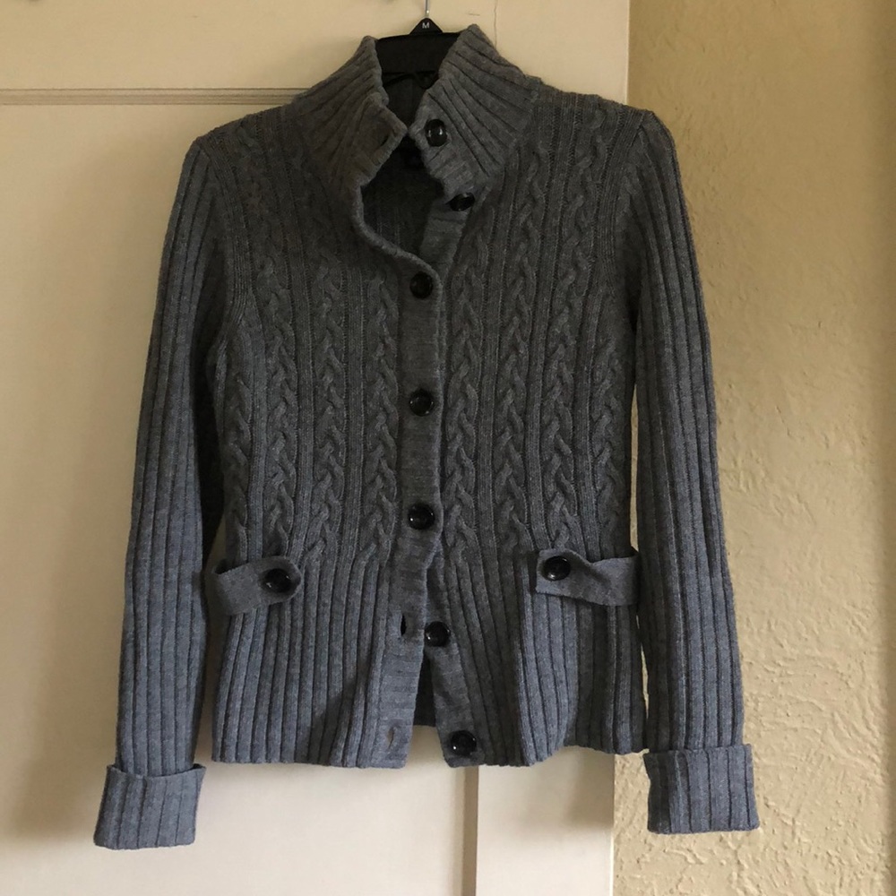 Dark grey Banana Republic chunky cardigan